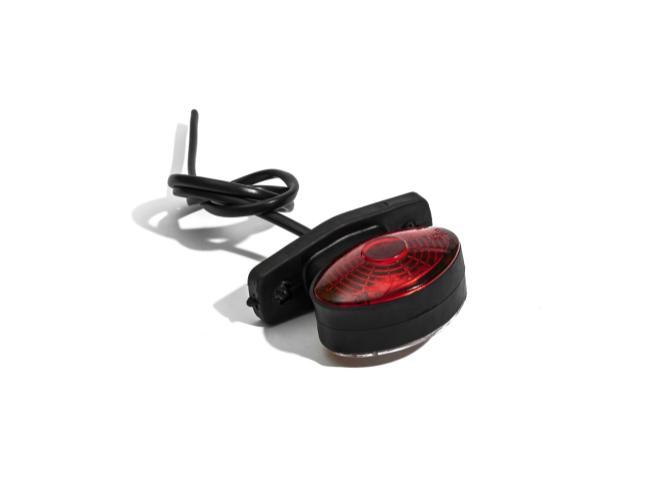 Markeringslykt LED hvit/rød Radex 935 12V 0,5m kabel