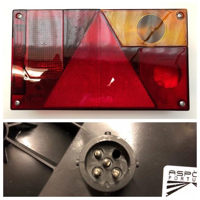 Baklykt Aspöck Multipoint 1 høyre 5-pol stikk