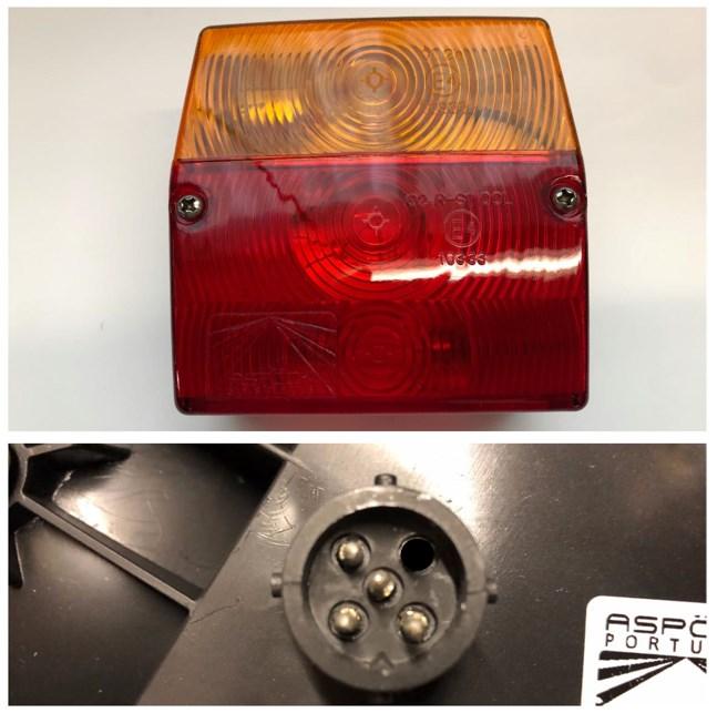 Baklykt Aspöck Minipoint høyre/venstre 5-Pol stikk