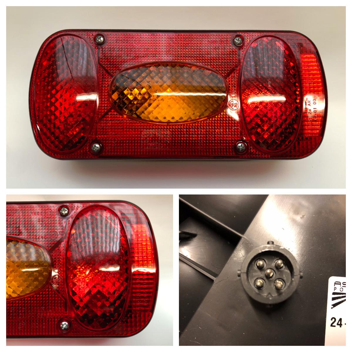 Baklykt Aspöck Midipoint 2 høyre/venstre tåkelys 5-pol stikk