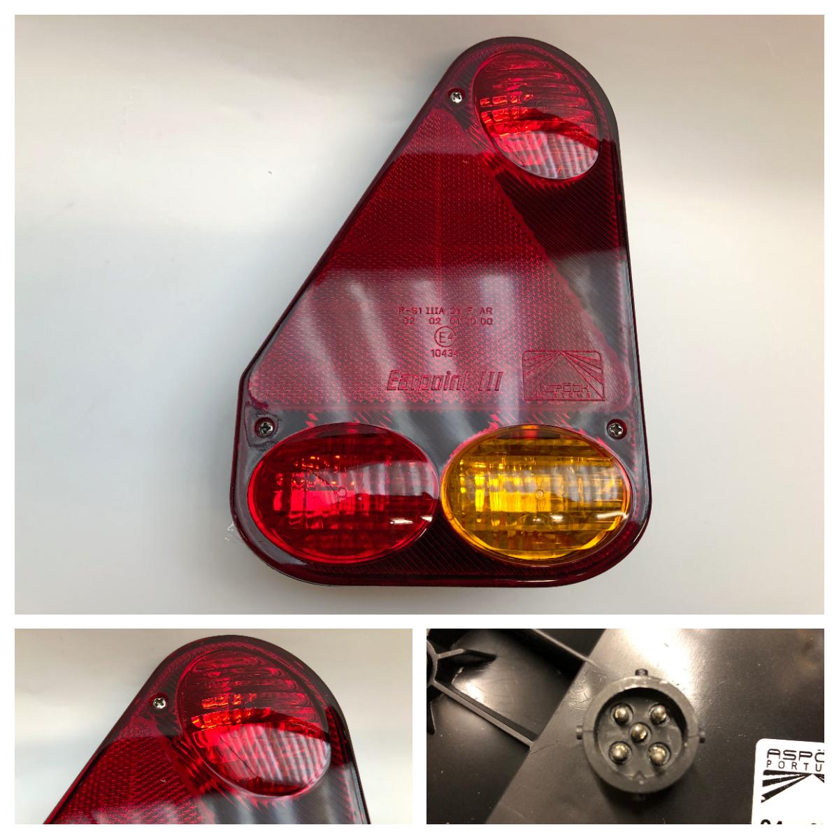 Baklykt Aspöck Earpoint 3 venstre tåkelys 5-pol stikk