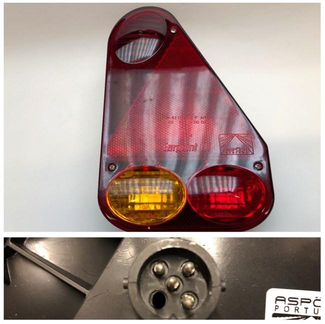 Baklykt Aspöck Earpoint 3 høyre 5-pol stikk