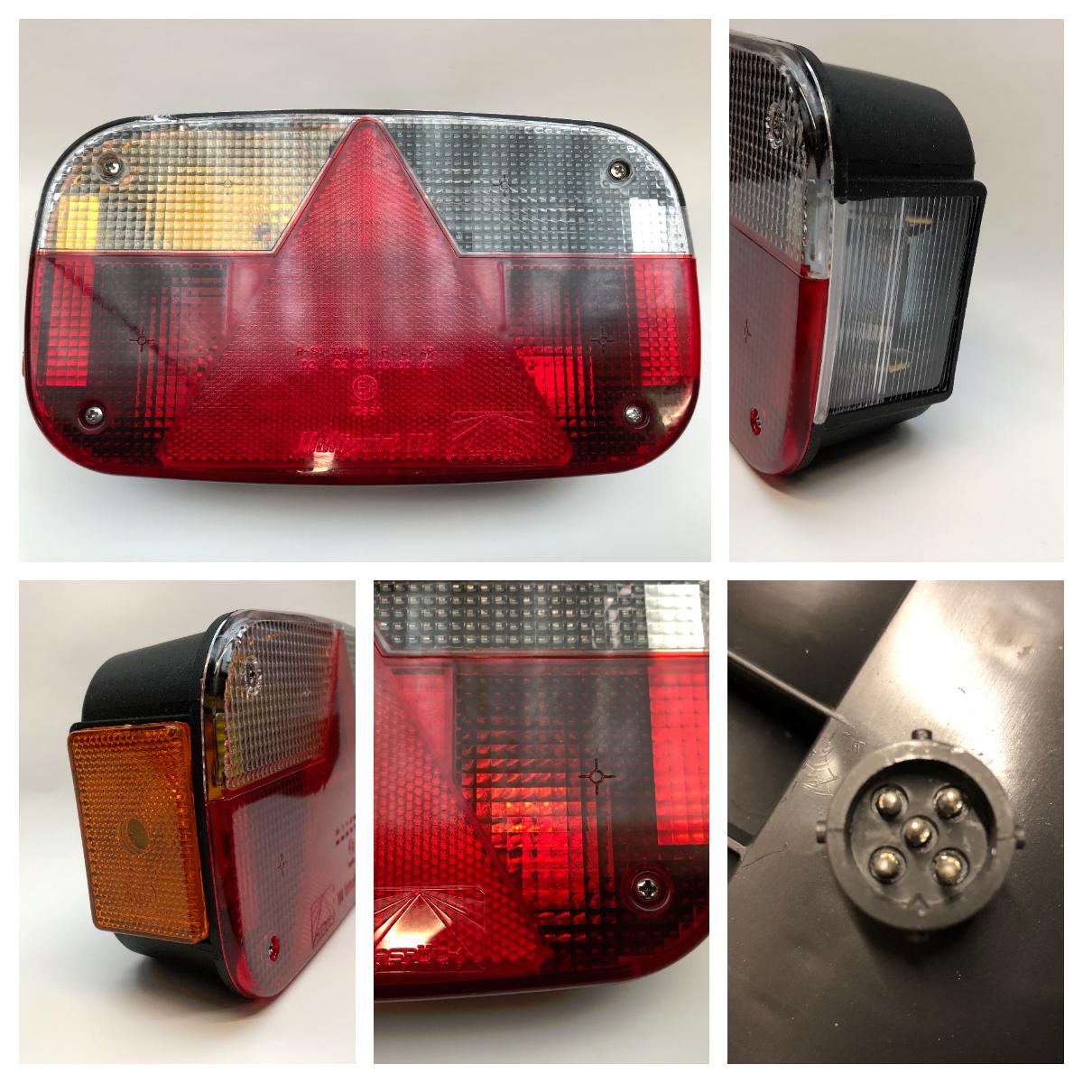 Baklykt Aspöck Multipoint 3 venstre nrpl. sidem. og tåkelys 5-pol stikk