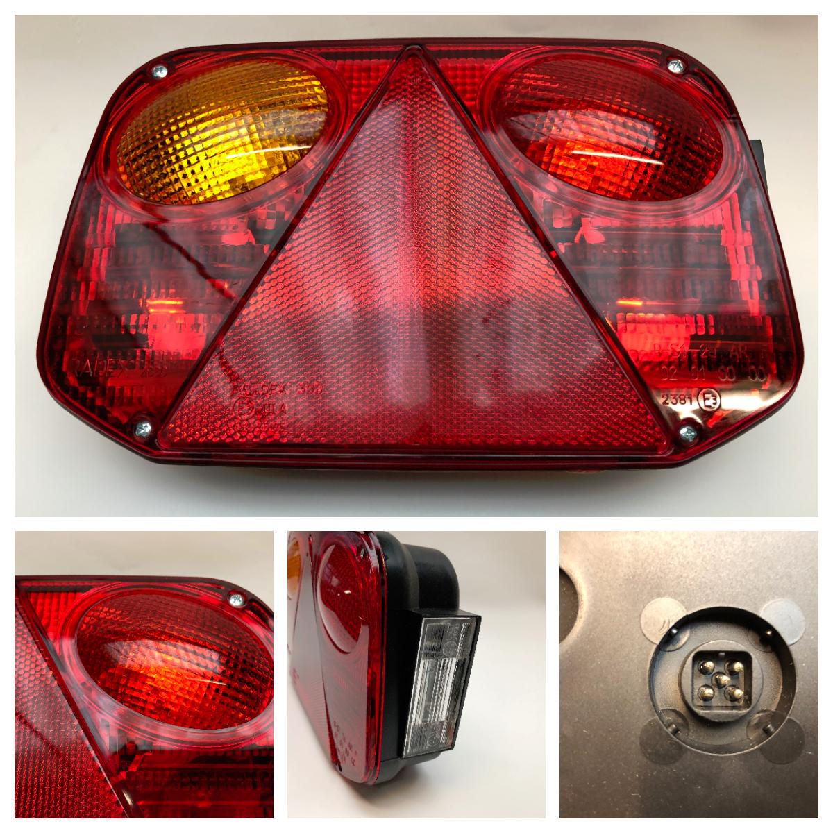 Baklykt Radex 2800/10 venstre nrpl. lys 5-pol stikk