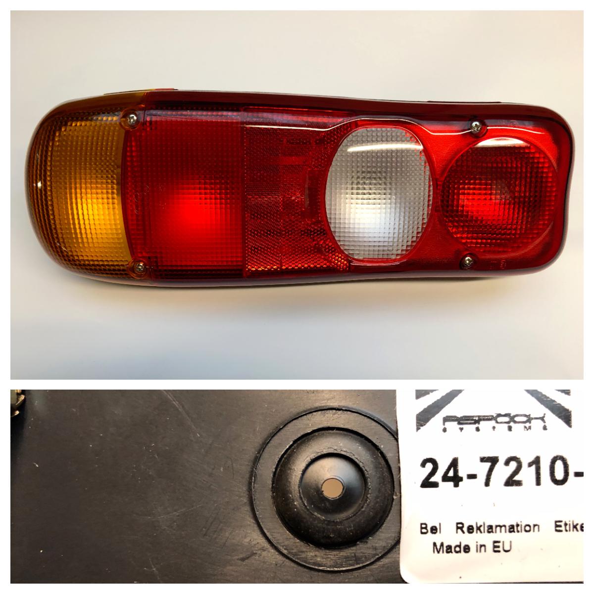 Baklykt Aspöck Eurofab venstre uten stikk