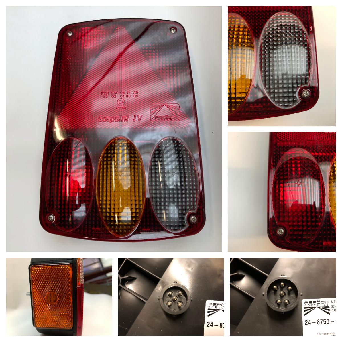 Baklykt Aspöck Earpoint 4 venstre mark. rygge og tåkelys 5/8-pol stikk