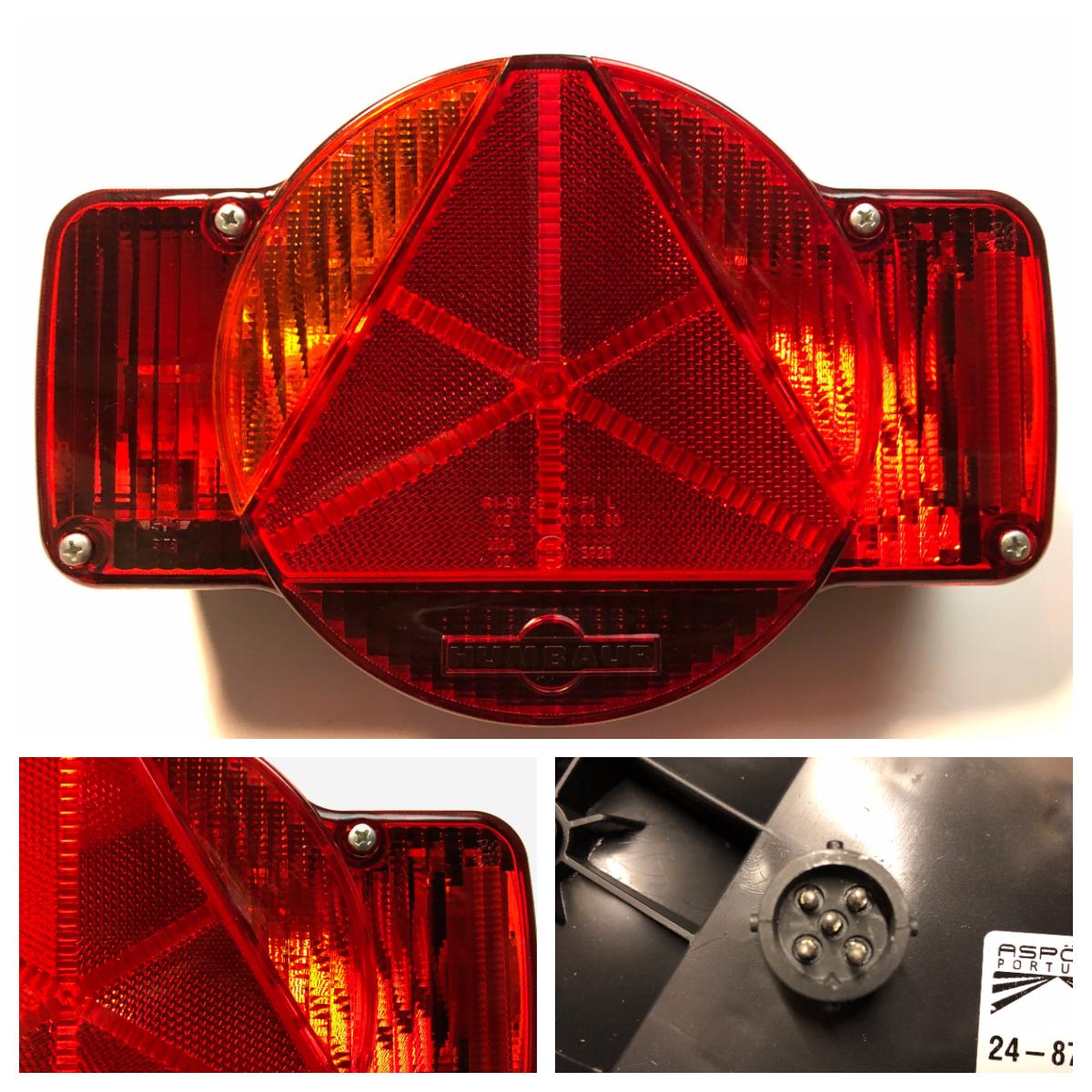 Baklykt Aspöck Humbaur horisontal venstre 5-pol stikk