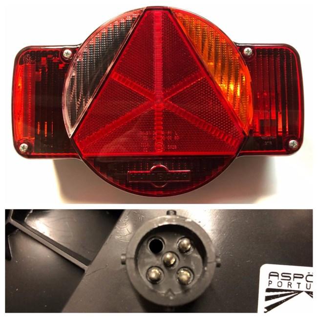 Baklykt Aspöck Humbaur horisontal høyre 5-pol stikk