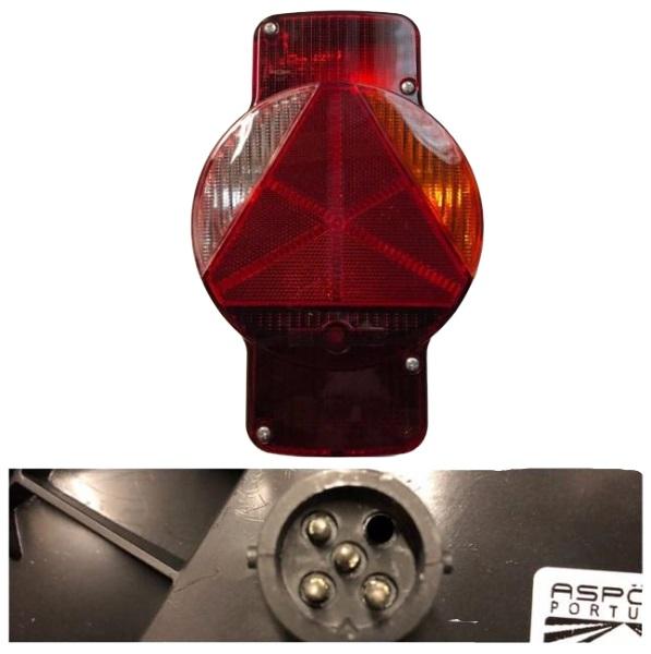 Baklykt Aspöck Humbaur vertikal høyre 5-pol stikk