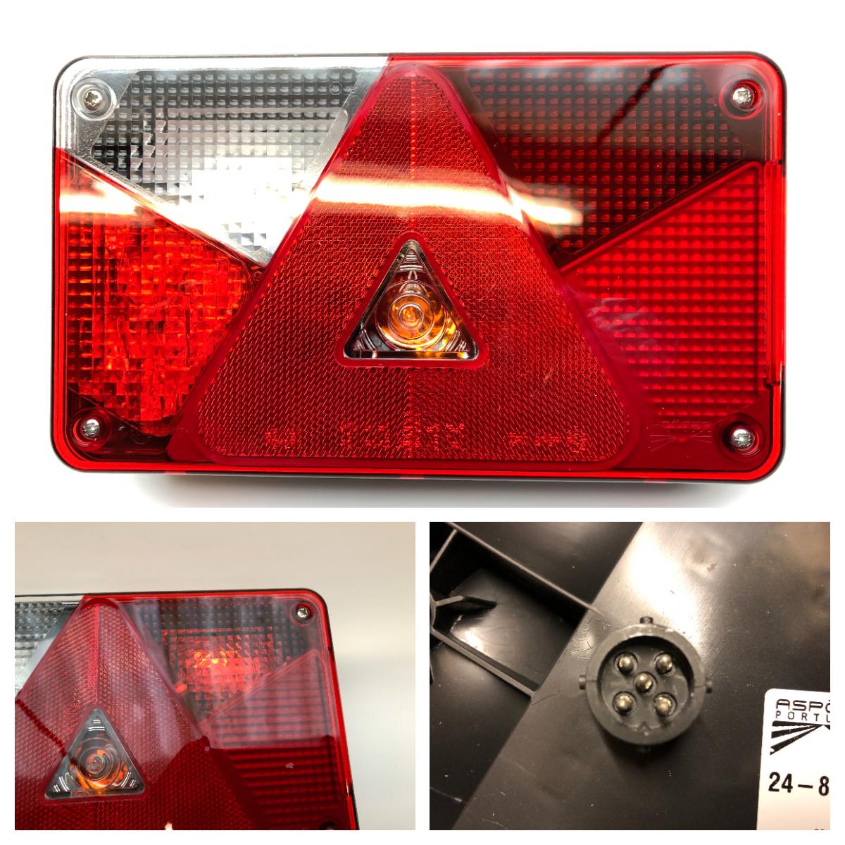 Baklykt Aspöck Multipoint 5 LED venstre tåkelys 5-pol stikk