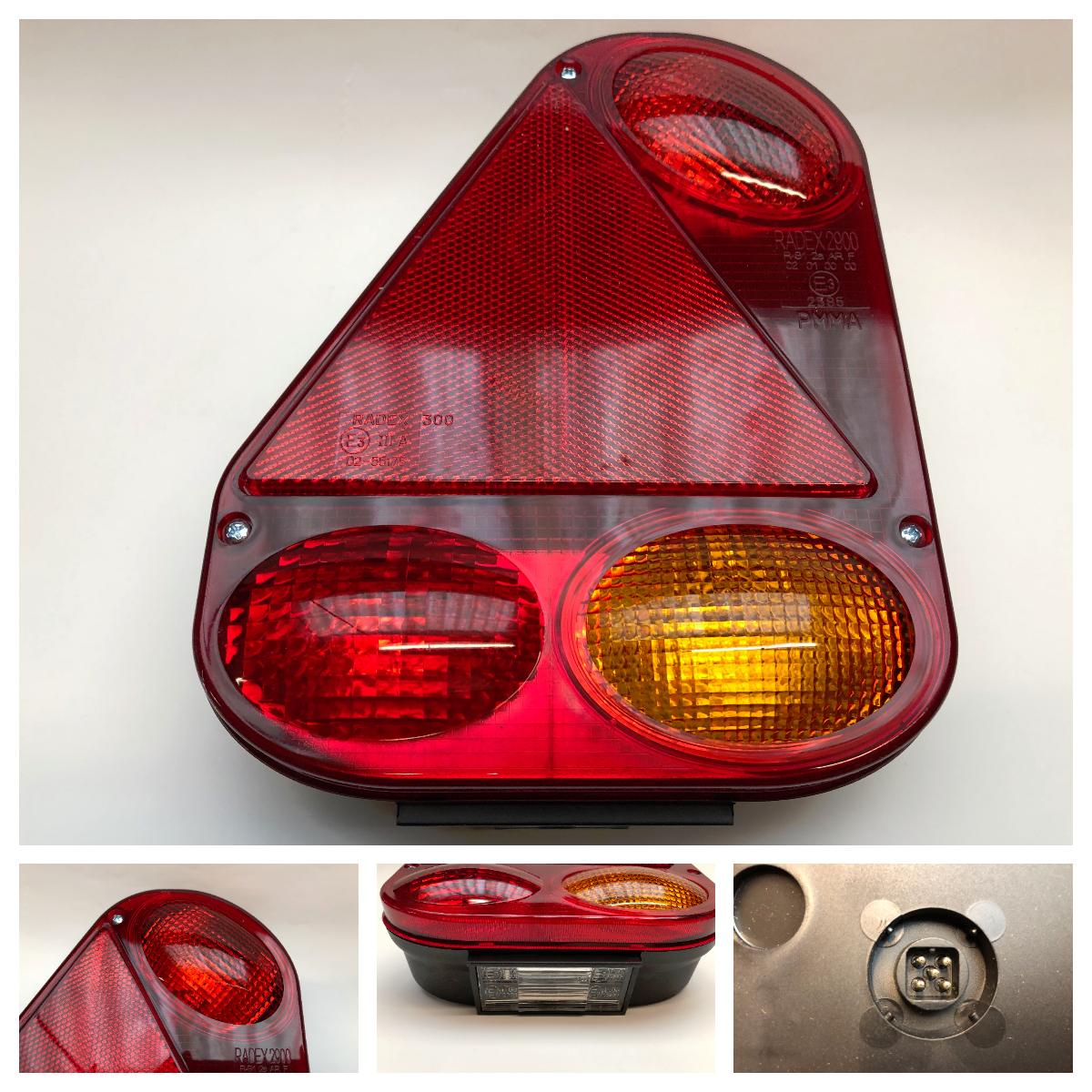 Baklykt Radex 2900/10 venstre 5-pol stikk