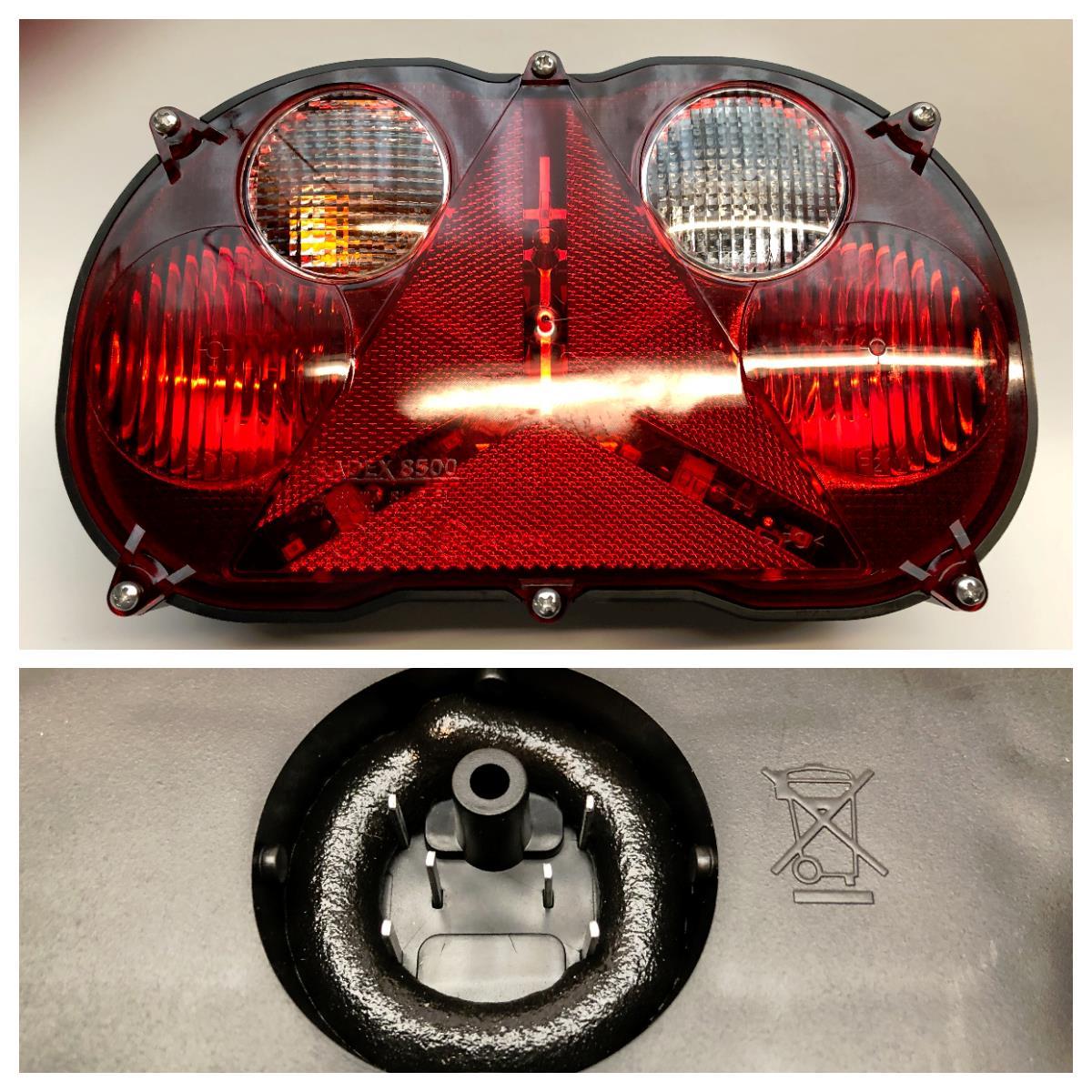 Baklykt Radex 8500/2 vanntett venstre LED-baklys 6-pol stikk