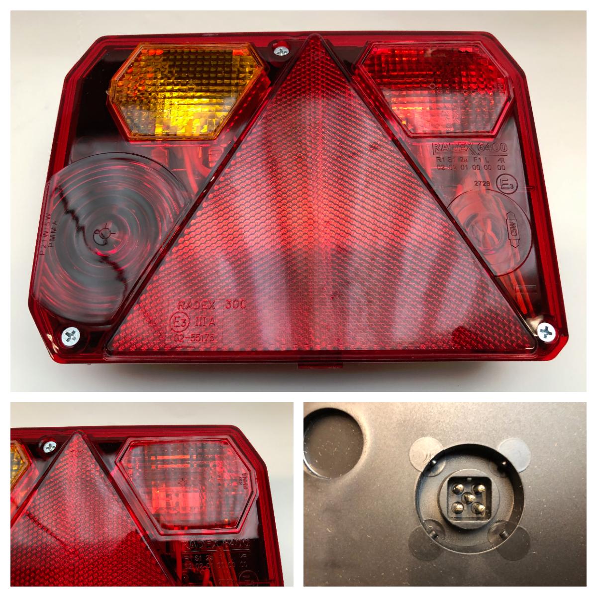 Baklykt Radex 6400/10 venstre tåkelys 5-pol stikk