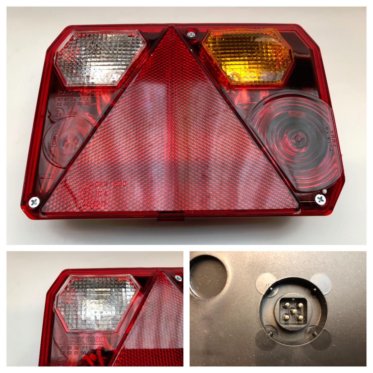 Baklykt Radex 6400/13 høyre ryggelys 5-pol stikk