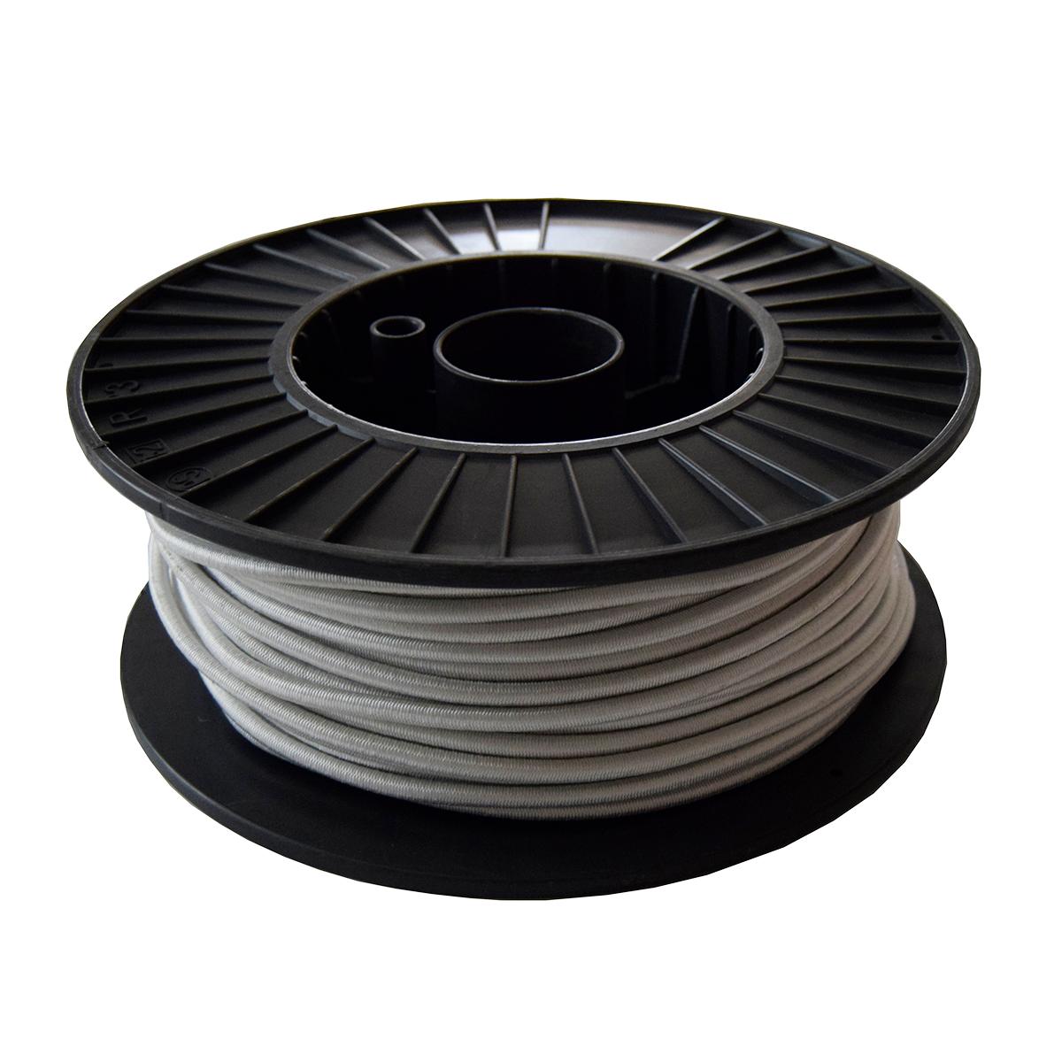 Elastiksnor 6mm hvit i rull på 50 meter