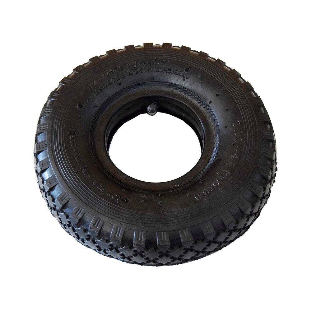 Dekk med slange 3.00-4 (260x85) til støttehjul (Lagersalg)