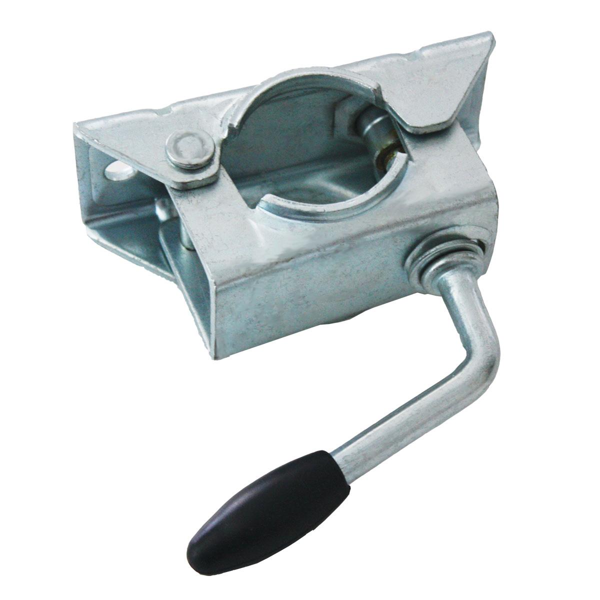 Klemme til støttehjul Ø48mm 200Kg fast håndtak 2 monterings hull