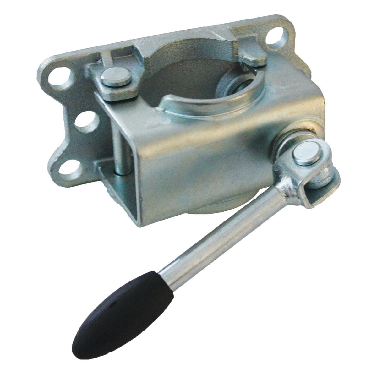 Klemme til støttehjul Ø48mm 300Kg m/klap håndtak