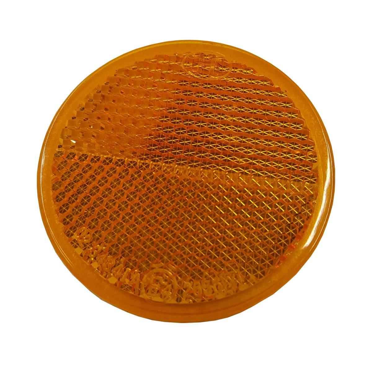 Refleks gul Ø80mm 2 stk selvklebende