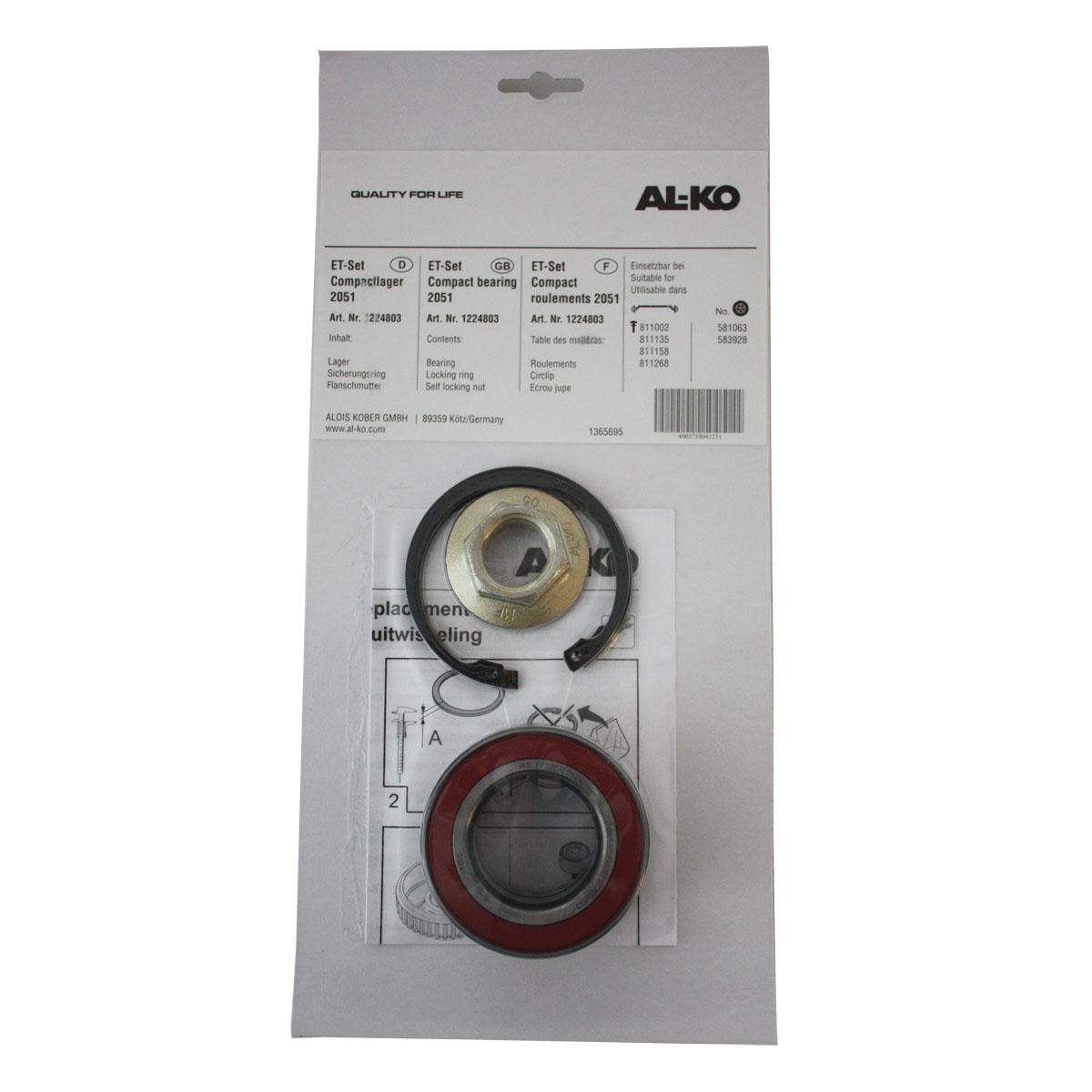 Hjullagersett, kompaktlager 39x72x37mm original AL-KO 2051