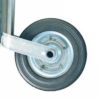 Hjul 200x50 AL-KO til støttehjul 200Kg, gummi/stålfelg, nav Ø20x60mm