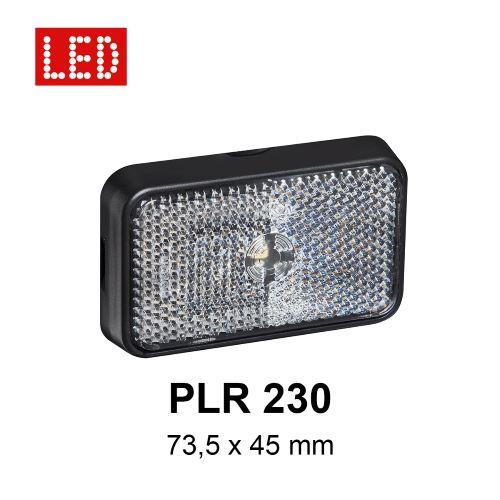 Markeringslykt LED hvit Jokon 230 PLR 12V 1,0m kabel