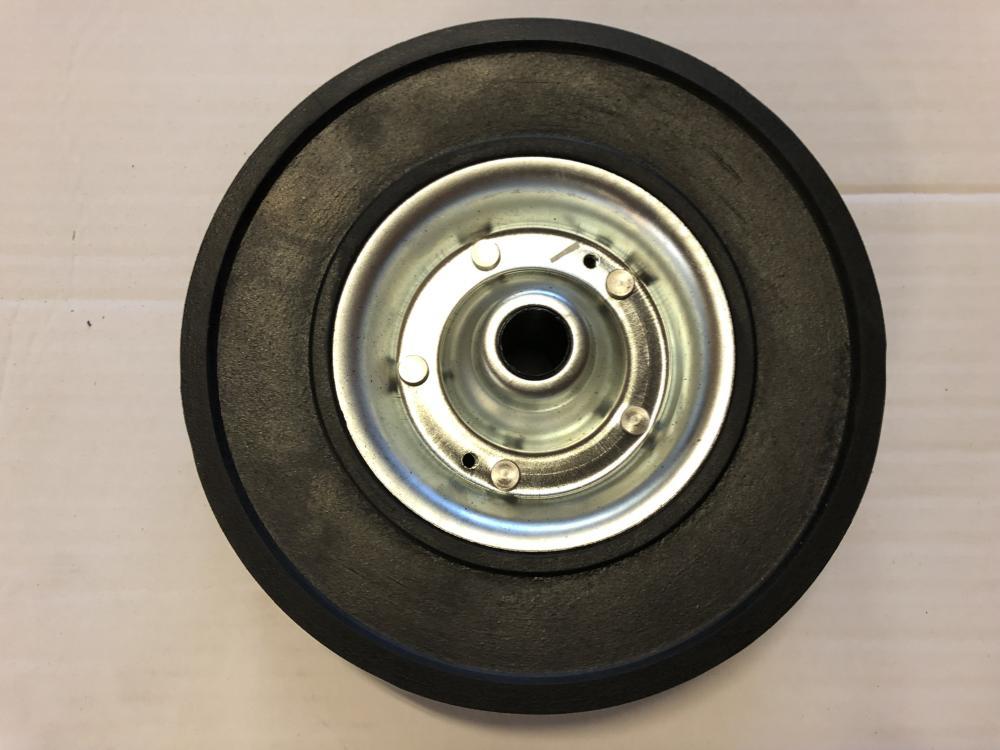 Hjul 225x65 Knott til støttehjul gummi/stålfelg, nav Ø20x53mm